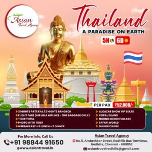 Thailand, Malaysia and Singapore Combo Packages in Chennai