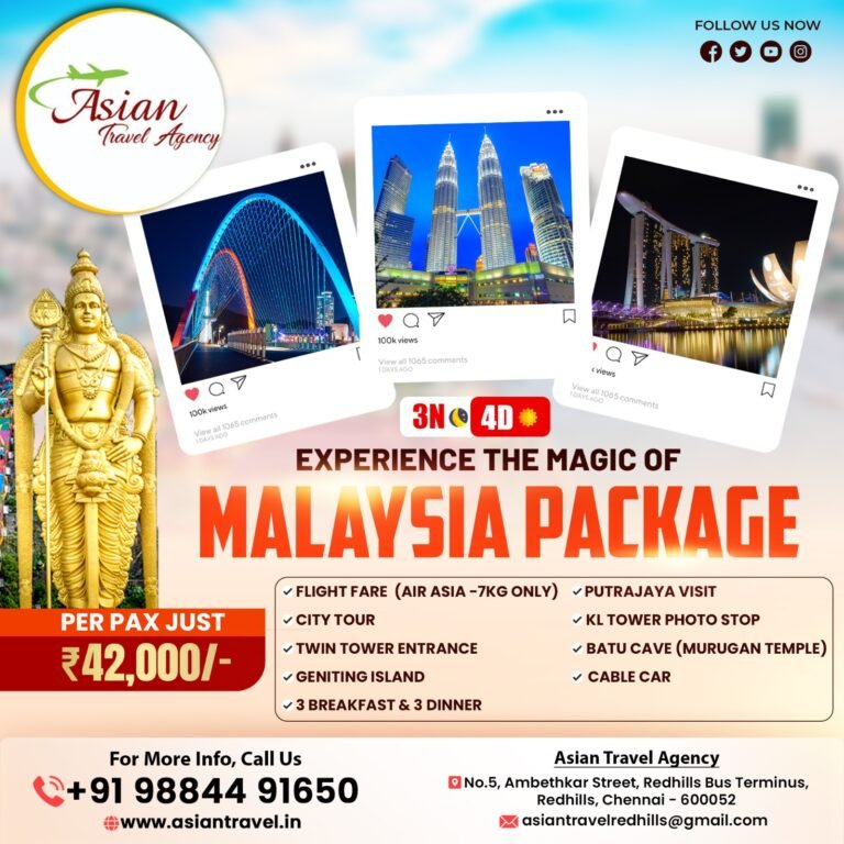 Malaysia Tour Packages from Chennai